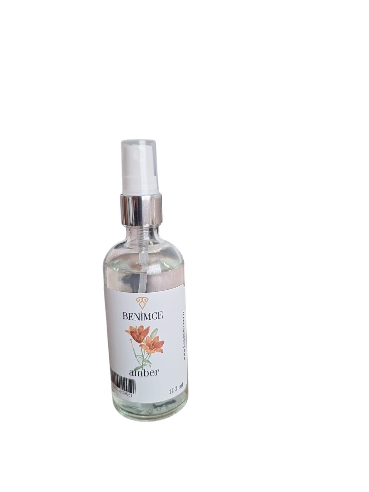 100 ml Cam Şişe Metal Yüzüklü Parmak Sprey Kolonyalar – 80° Ferahlık ve Şıklık Amber