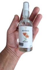 100 ml Cam Şişe Metal Yüzüklü Parmak Sprey Kolonyalar – 80° Ferahlık ve Şıklık Amber