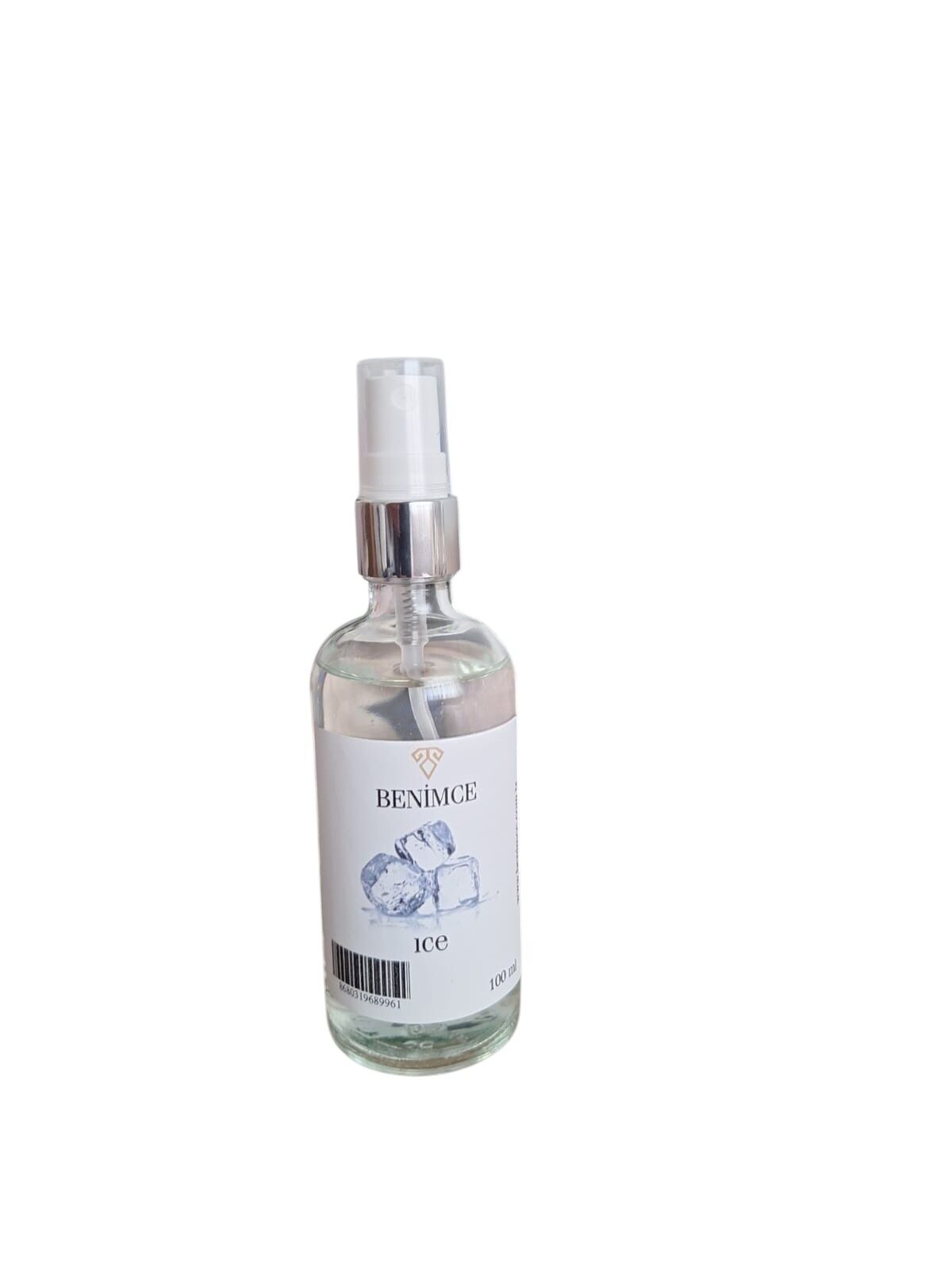 100 ml Cam Şişe Metal Yüzüklü Parmak Sprey Kolonyalar – 80° Ferahlık ve Şıklık Ice