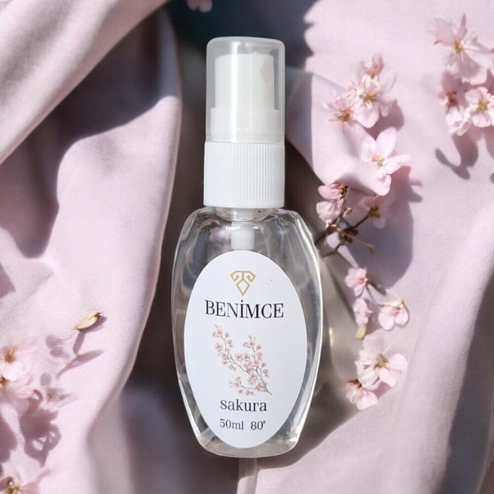 50 ml Pet Şişe Parmak Sprey Kolonyalar – 80° Ferahlık Yanınızda Sakura