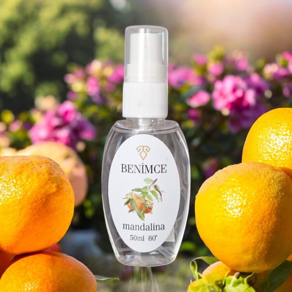 50 ml Pet Şişe Parmak Sprey Kolonyalar – 80° Ferahlık Yanınızda Mandalina