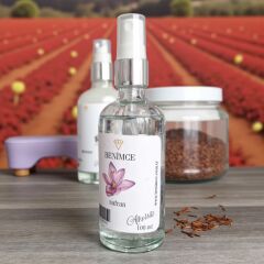 100 ml Alkolsüz Cam Şişe Metal Yüzüklü Sprey Kolonyalar – Benimce’den Özel Seri Safran