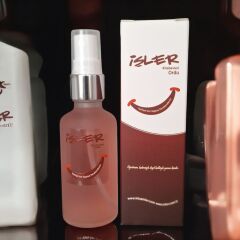 50 ml Buzlu Cam Şişe Metal Yüzüklü Sprey 80°
